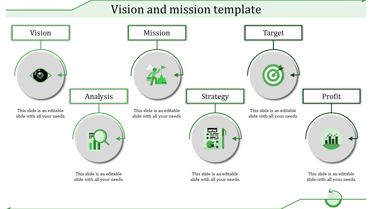 Creative Vision and Mission Presentation Template Design